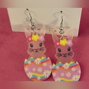 Floral Bunny Earrings